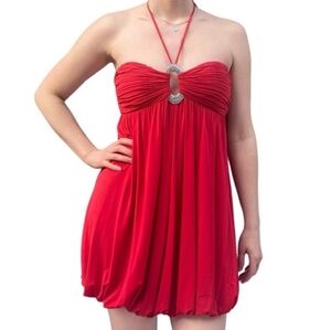 Y2K RED MINI PROM DRESS / SIZE 6